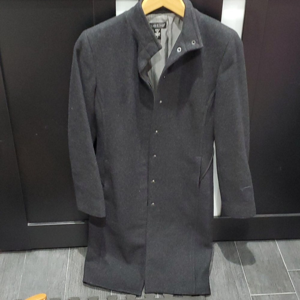 Bebe wool jacket size 2 dark grey
